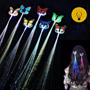 EXTENSION MECHAS MARIPOSAS LUMINOSA  X 12